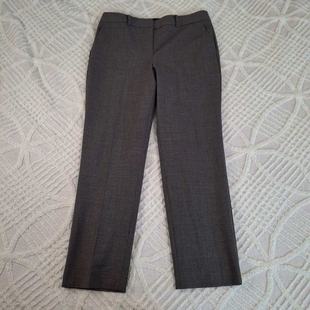 Talbots Curvy Fit Womens Size 8 Petite Gray Luxe Wool Straight Leg Pants